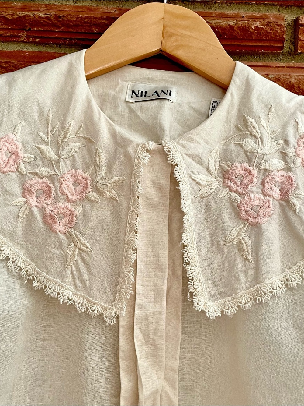 Vintage boho Natural fiber blouse - Picture 3 of 10